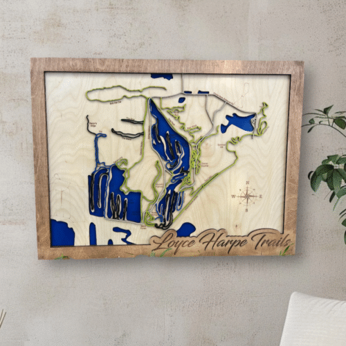 Wood Cutout Trail Map - Custom Made